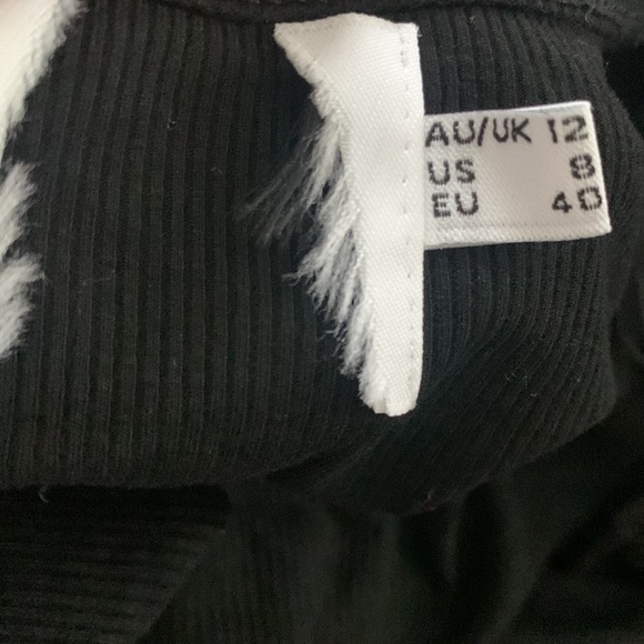 Princess Polly Noa Black Long Sleeve Ribbed Cut Out Criss Cross Tie Mini Dress - Picture 12 of 13